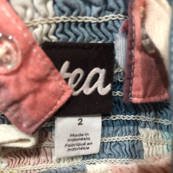 Tea Collection Smocked Plaid Midi Dress - Picture 2 of 3